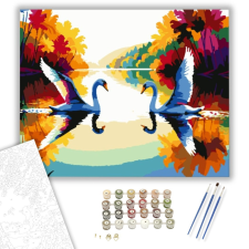 Számfestő.hu Tükröződés a Folyón - húsvéti számfestő készlet – 40×50 cm (Keretre feszítve) kreatív és készségfejlesztő