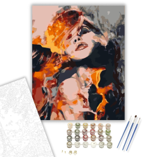 Számfestő.hu Tüzes lány - számfestő készlet – 40×50 cm (Keretre feszítve) kreatív és készségfejlesztő