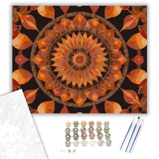 Számfestő.hu Tüzes Mandala Átalakulás Mintával - számfestő készlet – 80×100 cm (Keretre feszítve) kreatív és készségfejlesztő