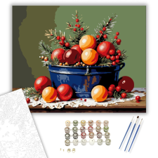 Számfestő.hu Ünnepi Gyümölcsvarázs - számfestő készlet – 40×50 cm (Keretre feszítve) kreatív és készségfejlesztő