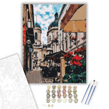 Számfestő.hu Utcakép - számfestő készlet – 40×50 cm (Keretre feszítve) kreatív és készségfejlesztő