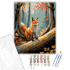 Számfestő.hu Varázslatos Őszi Erdő Rókával - számfestő készlet – 40×50 cm (Keretre feszítve)