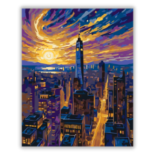 Számfestő.hu Városi Csillagfény Éjszakája - számfestő készlet kreatív és készségfejlesztő