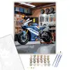 Számfestő.hu Versenymotor a Szerelőműhelyben - számfestő készlet – 50×60 cm (Keret nélkül)