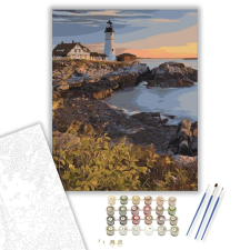 Számfestő.hu Világítótorony - számfestő készlet – 40×50 cm (Keretre feszítve) kreatív és készségfejlesztő