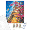 Számfestő.hu Virágos Párizs - számfestő készlet – 40×50 cm (Keretre feszítve)