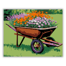 Számfestő.hu Virágos Taliga Harmóniája - számfestő készlet kreatív és készségfejlesztő