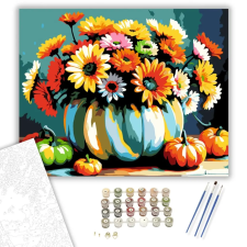 Számfestő.hu Virágos tökcsendélet - számfestő készlet – 50×60 cm (Keret nélkül) kreatív és készségfejlesztő