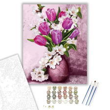 Számfestő.hu Virágszálak - számfestő készlet – 50×60 cm (Keretre feszítve) kreatív és készségfejlesztő