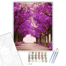 Számfestő.hu Virágzó fasor - számfestő készlet – 40×50 cm (Keretre feszítve) kreatív és készségfejlesztő