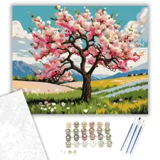 Számfestő.hu Virágzó Tavaszi Álom - számfestő készlet – 80×100 cm (Keretre feszítve) kreatív és készségfejlesztő