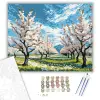 Számfestő.hu Virágzó Tavaszi Liget - számfestő készlet – 80×100 cm (Keret nélkül)