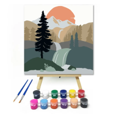 Számfestő.hu Vízesés - gyerek számfestő készlet – 50×50 cm (Keret nélkül) kreatív és készségfejlesztő