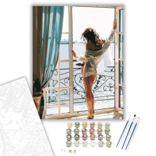 Számfestő.hu Vonzó hölgy - számfestő készlet – 40×50 cm (Keretre feszítve) kreatív és készségfejlesztő