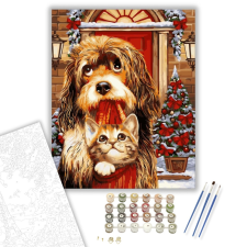 Számfestő.hu Zsákba macska - számfestő készlet – 40×50 cm (Keretre feszítve) kreatív és készségfejlesztő