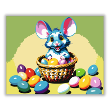 Számfestő Húsvéti Egérke - húsvéti számfestő készlet kreatív és készségfejlesztő