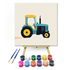 Számfestő Kék traktor - gyerek számfestő készlet kreatív és készségfejlesztő