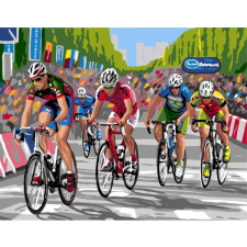 Számfestő Kerékpár verseny - Royal Paris - Előfestett Gobelin Hímzőkanava 45x60 cm kreatív és készségfejlesztő