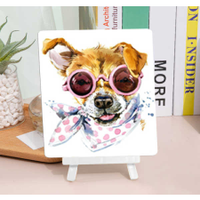 Számfestő Kutyus napszemüvegben - gyémántszemes tábla kirakó kreatív és készségfejlesztő