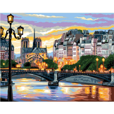 Számfestő Párizsi kilátás - Royal Paris - Előfestett Gobelin Hímzőkanava 45x60 cm kreatív és készségfejlesztő