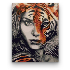 Számfestő Tigris lány - számfestő készlet kreatív és készségfejlesztő