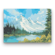 Számfestő Tó a Hegynél - számfestő készlet kreatív és készségfejlesztő