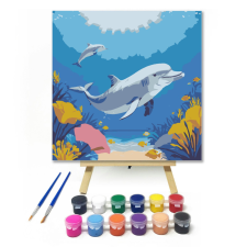 Számfestő Vidám delfinek - gyerek számfestő készlet kreatív és készségfejlesztő