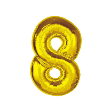 Számok Arany 8-as Gold szám fólia lufi 92 cm party kellék