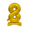Számok Arany B&amp;C Gold mini 8-as szám fólia lufi talppal 38 cm