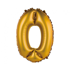 Számok Arany Gold Matt 0-ás mini szám fólia lufi 35 cm party kellék