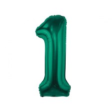 Számok B&amp;C Bottle Green, Zöld 1-es szám fólia lufi 85 cm party kellék
