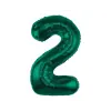 Számok B&amp;C Bottle Green, Zöld 2-es szám fólia lufi 85 cm