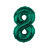 Számok B&amp;C Bottle Green, Zöld 8-as szám fólia lufi 85 cm