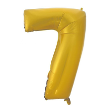 Számok Gold Matt, Arany 7-es szám fólia lufi 92 cm party kellék