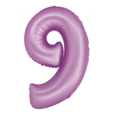 Számok Lavender Matt, Levendula 9-es szám fólia lufi 76 cm party kellék