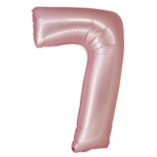 Számok Light Pink Matt, Rózsaszín 7-es szám fólia lufi 76 cm party kellék