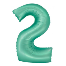 Számok Menta 2-es Mint Mat szám fólia lufi 76 cm party kellék