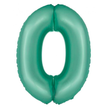 Számok Mint Matt, Menta 0-ás szám fólia lufi 76 cm party kellék