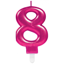 Számok Pink számgyertya 8-as tortagyertya party kellék