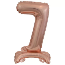 Számok Rose Gold mini 7-es szám fólia lufi talppal 38 cm party kellék