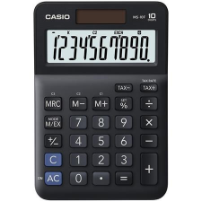 Számológép, asztali, 10 számjegy, CASIO "MS-10 F", fekete számológép