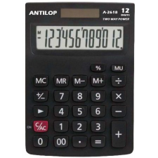  SZÁMOLÓGÉP ASZTALI 12 SZÁMJEGY ANTILOP A-2618 FEKETE számológép