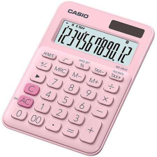 Számológép, asztali, 12 számjegy, CASIO, "MS 20 UC" rózsaszín számológép