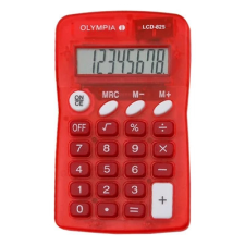 Számológép zseb OLYMPIA LCD-825 8 digit piros KIFUTÓ TERMÉK számológép