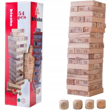 Számos fa jenga társasjáték
