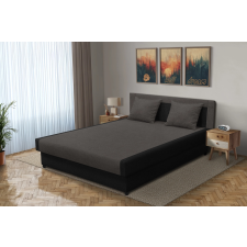  Szandra franciaágy fekete és kvarcszürke szövet lenyűgöző 4 méretben ágy és ágykellék