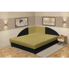  Szandra saroktámlás franciaágy fekete és száraz olíva szövet lenyűgöző 4 méretben ágy és ágykellék