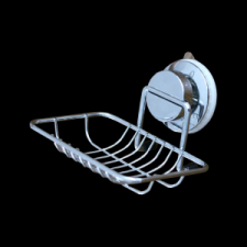  Szappantartó fali szilikon vákuumos krómozott fém W4874 fürdőszoba kiegészítő