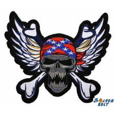  Szárnyas koponya hátfelvarró, nagyméretű ajándéktárgy