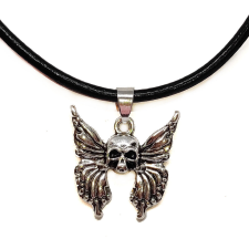  Szárnyas koponya medál műbőr lánccal nyaklánc